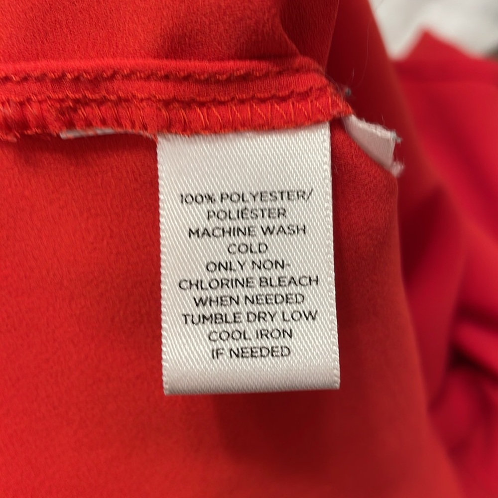 Loft Women’s Red Button-Down Blouse - image 5